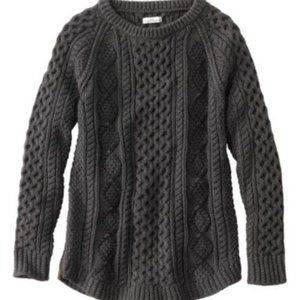 LL Bean Cotton Fisherman Tunic Sweater